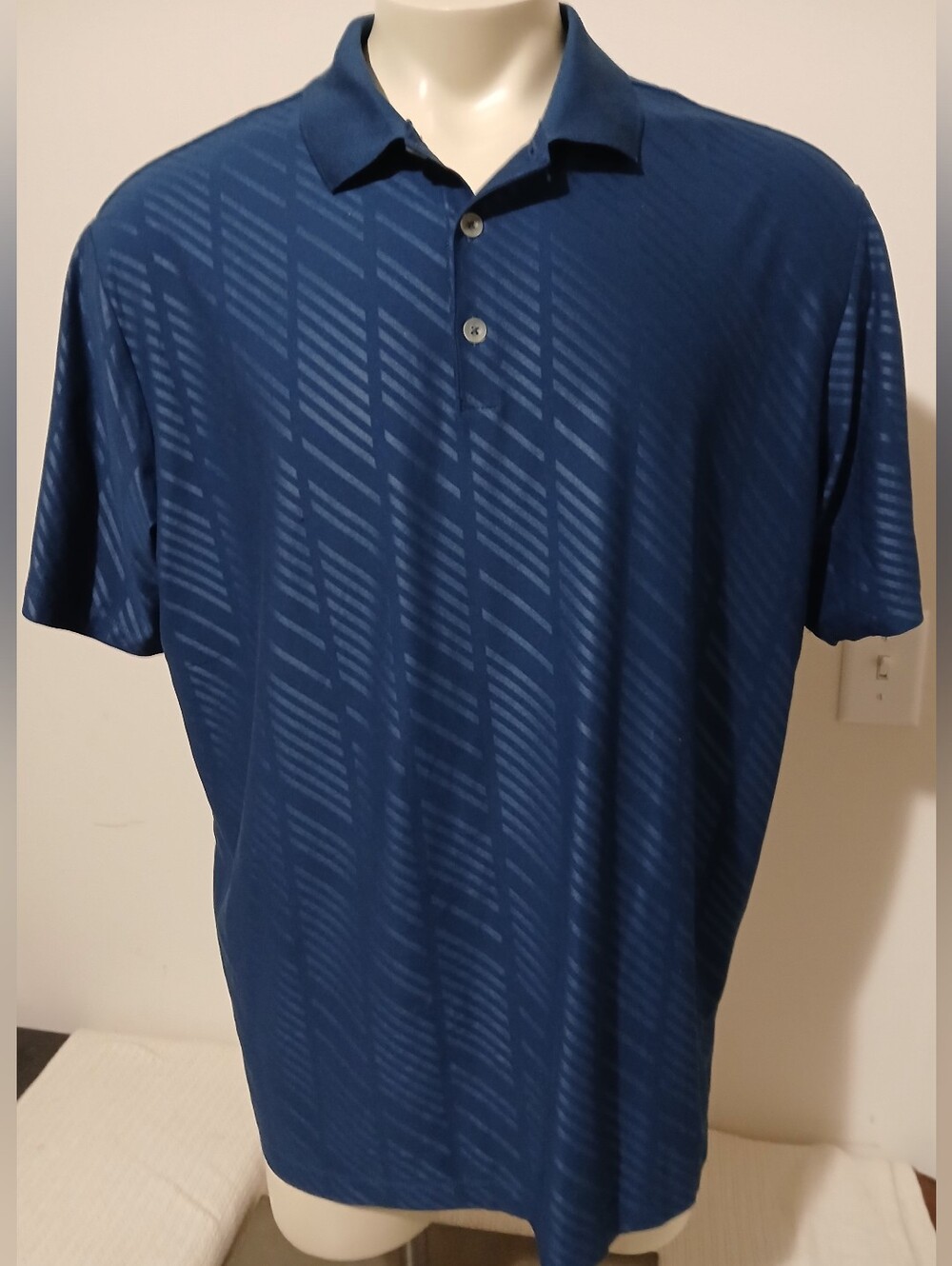 Nike Golf Mens Tour Performance Short Sleeve Golf Stripe Polo Shirt Size 2XL